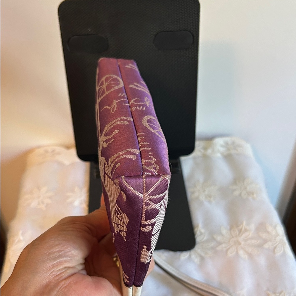 Coach Purple and Cream Wristlet - Picture 8 of 15